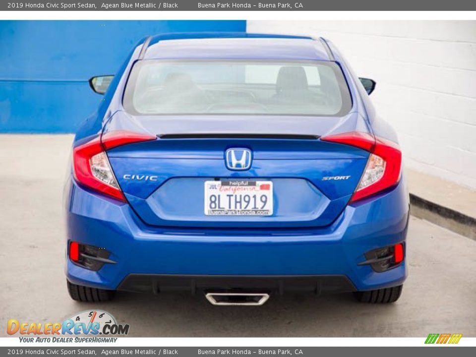 2019 Honda Civic Sport Sedan Agean Blue Metallic / Black Photo #9