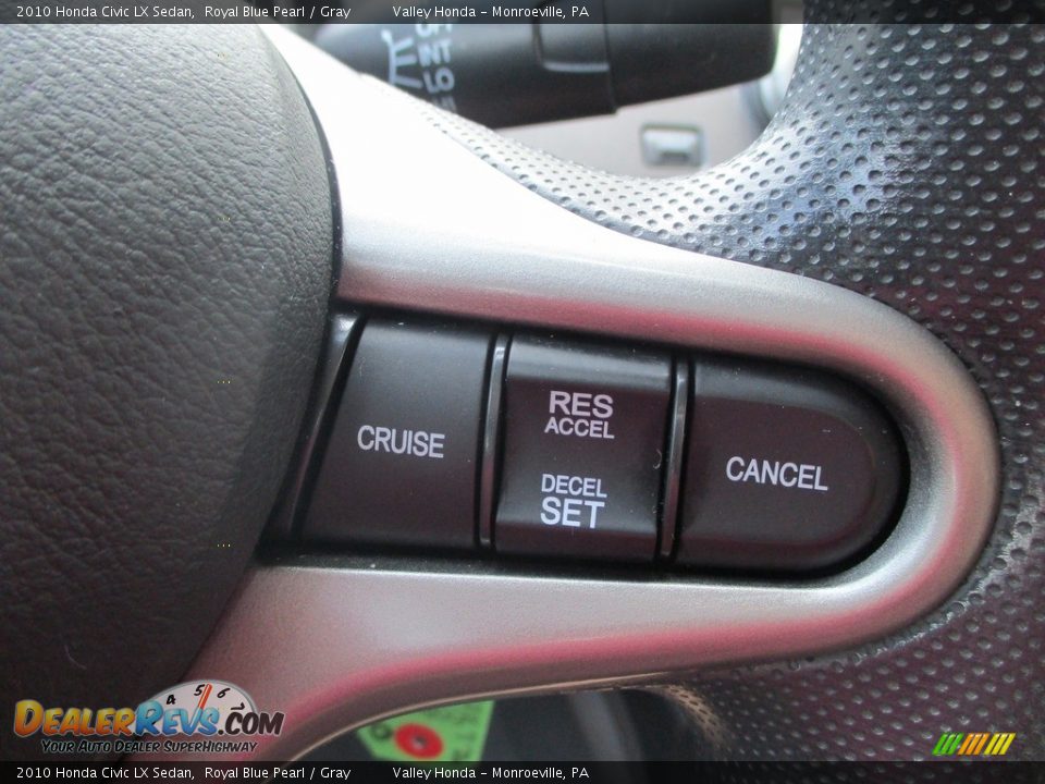 2010 Honda Civic LX Sedan Royal Blue Pearl / Gray Photo #16