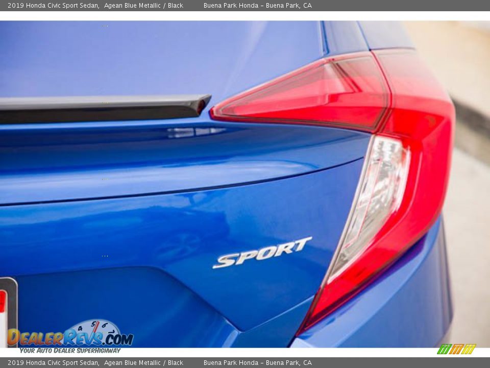 2019 Honda Civic Sport Sedan Agean Blue Metallic / Black Photo #11