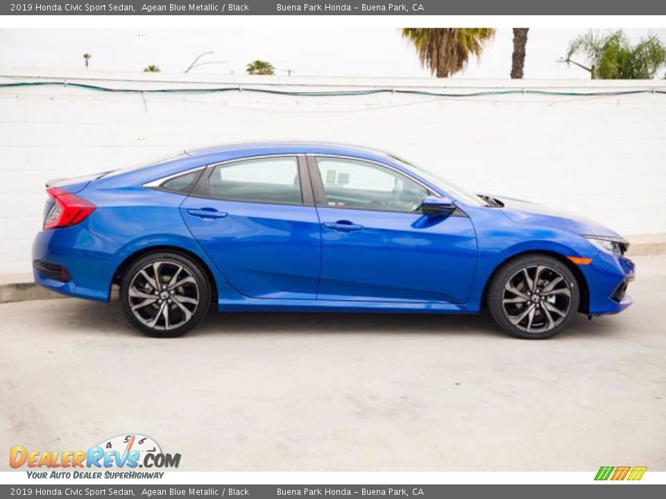 2019 Honda Civic Sport Sedan Agean Blue Metallic / Black Photo #12