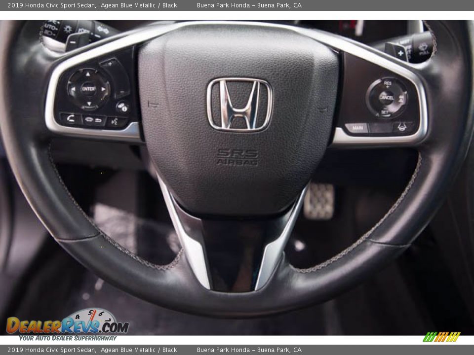 2019 Honda Civic Sport Sedan Agean Blue Metallic / Black Photo #13