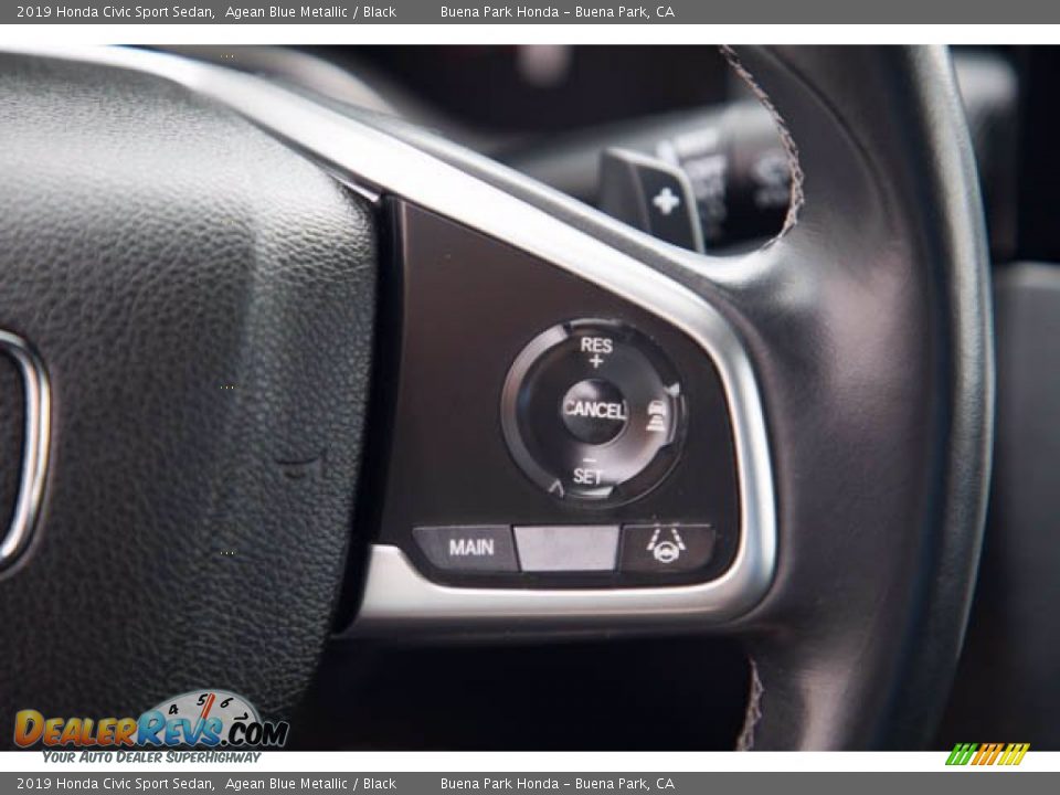 2019 Honda Civic Sport Sedan Agean Blue Metallic / Black Photo #15