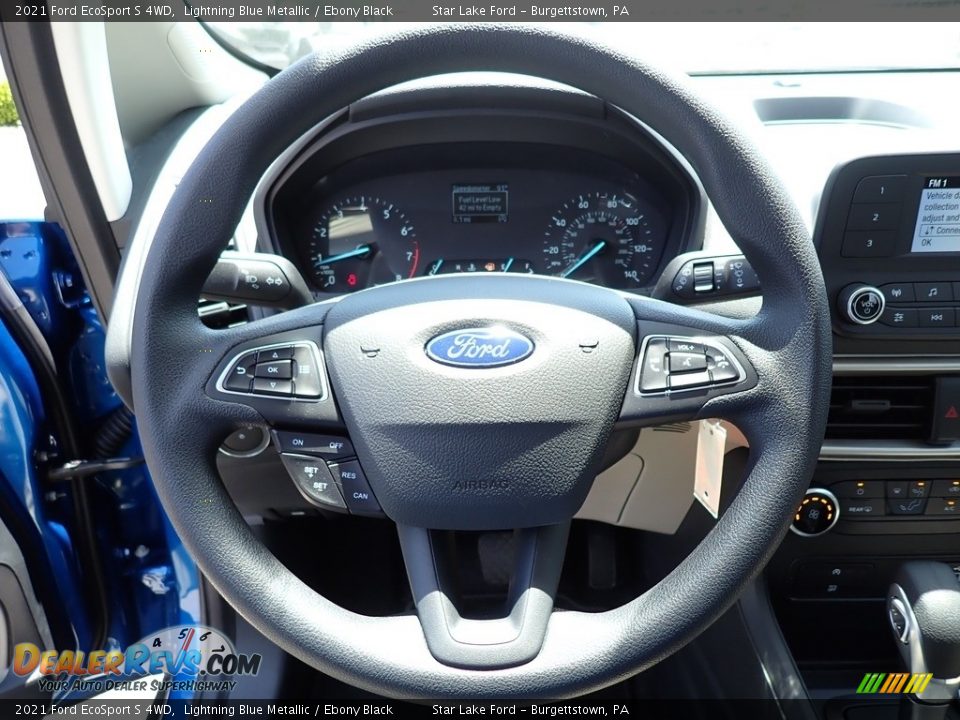 2021 Ford EcoSport S 4WD Lightning Blue Metallic / Ebony Black Photo #15