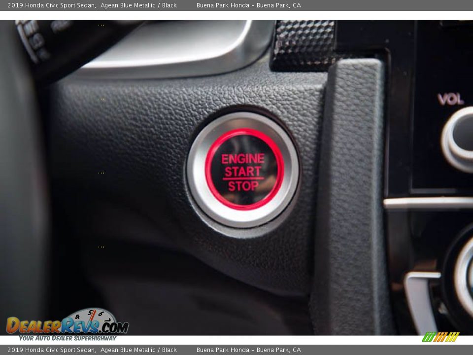 2019 Honda Civic Sport Sedan Agean Blue Metallic / Black Photo #16