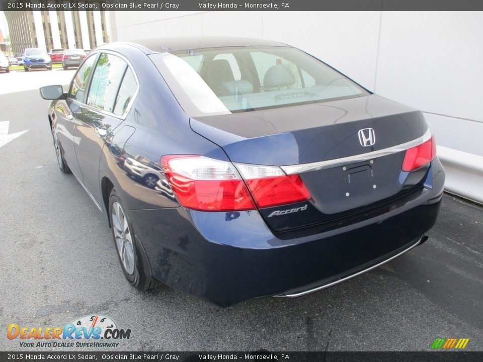 2015 Honda Accord LX Sedan Obsidian Blue Pearl / Gray Photo #3