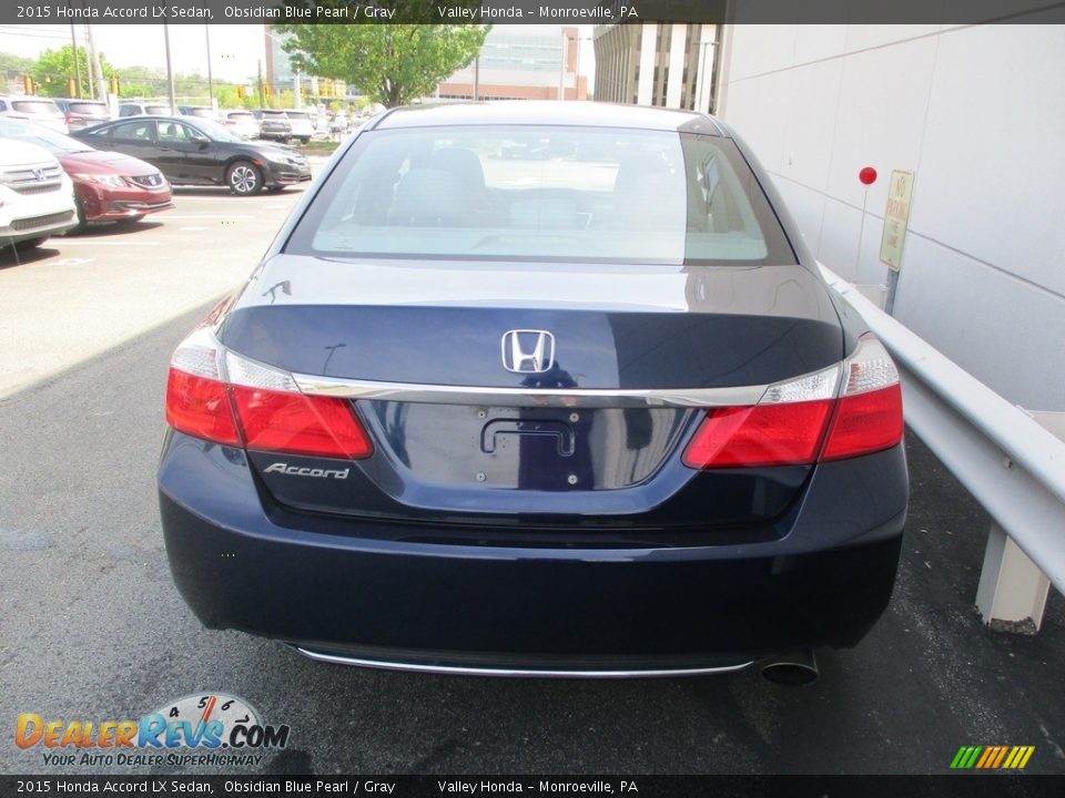 2015 Honda Accord LX Sedan Obsidian Blue Pearl / Gray Photo #4