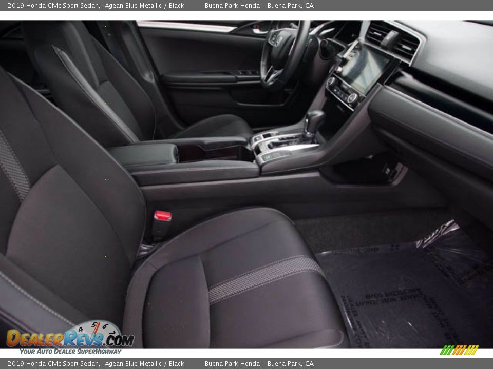 2019 Honda Civic Sport Sedan Agean Blue Metallic / Black Photo #22