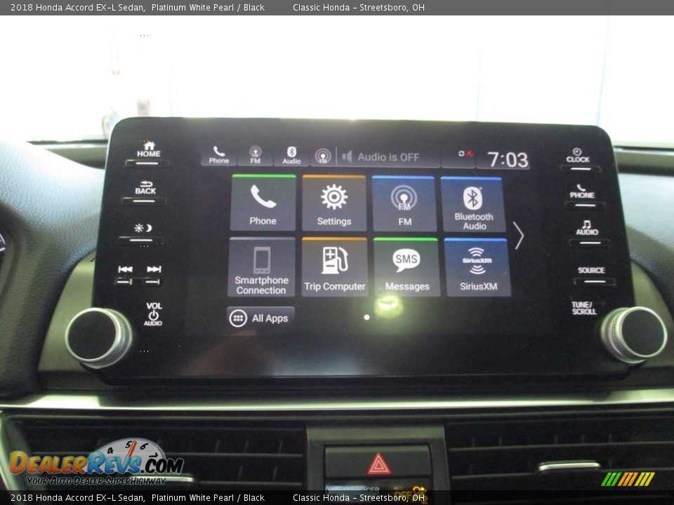 2018 Honda Accord EX-L Sedan Platinum White Pearl / Black Photo #36