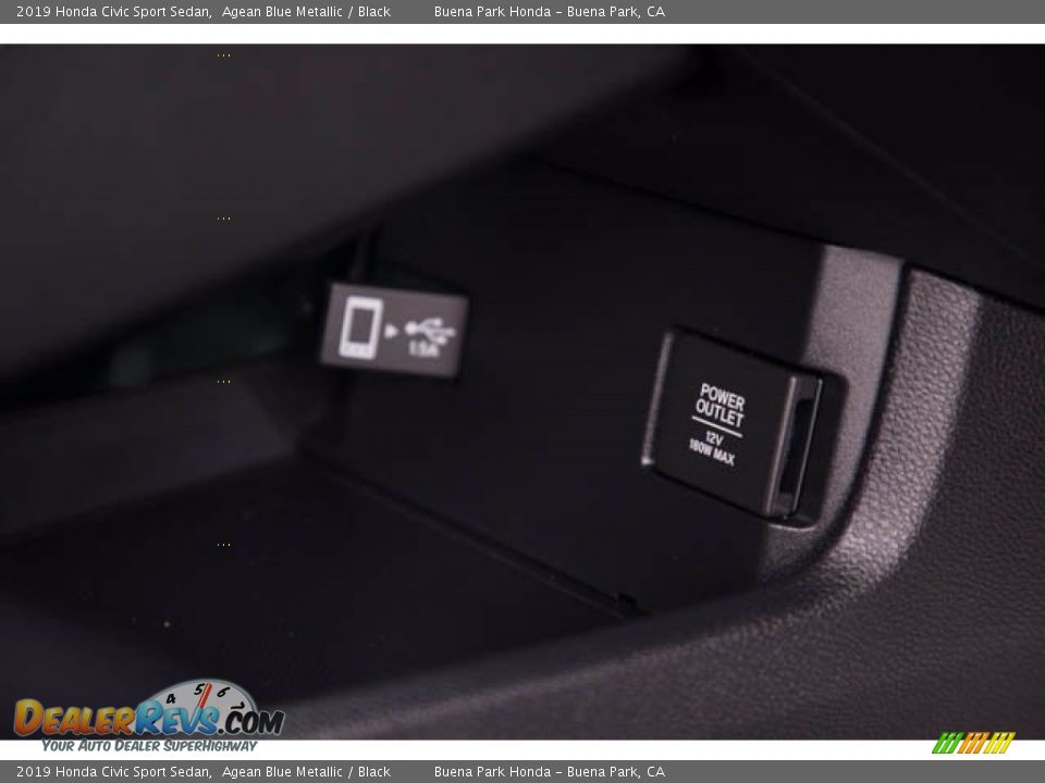 2019 Honda Civic Sport Sedan Agean Blue Metallic / Black Photo #23