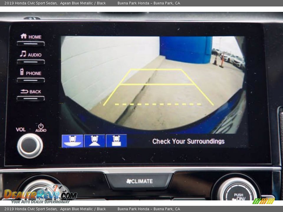 2019 Honda Civic Sport Sedan Agean Blue Metallic / Black Photo #26