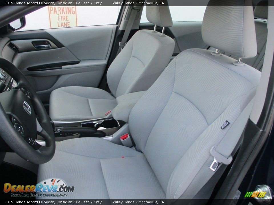 2015 Honda Accord LX Sedan Obsidian Blue Pearl / Gray Photo #11