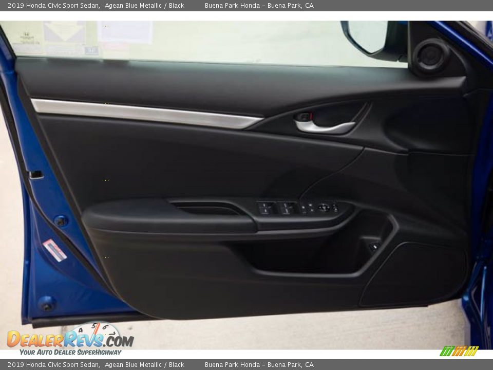 2019 Honda Civic Sport Sedan Agean Blue Metallic / Black Photo #28