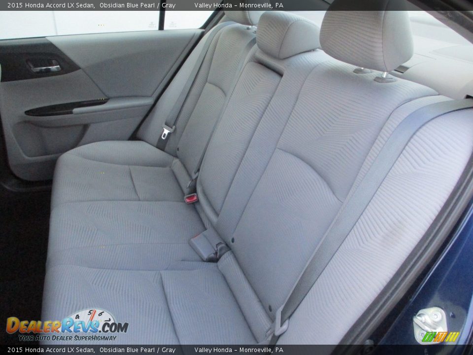 2015 Honda Accord LX Sedan Obsidian Blue Pearl / Gray Photo #12