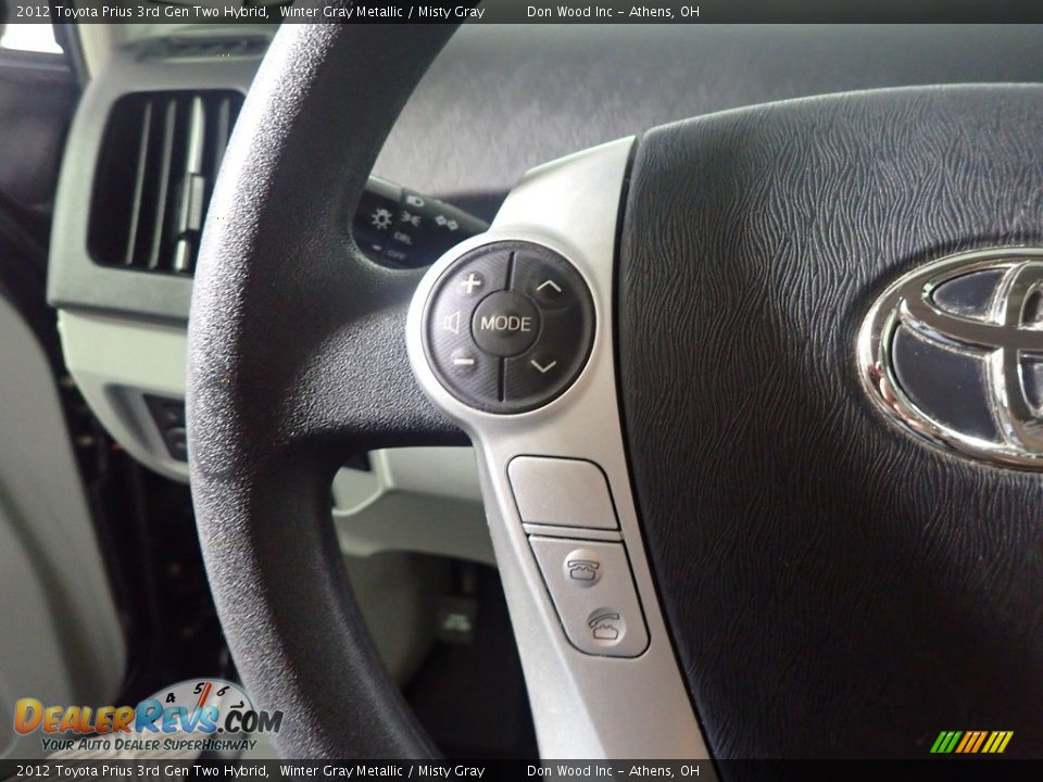 2012 Toyota Prius 3rd Gen Two Hybrid Winter Gray Metallic / Misty Gray Photo #28