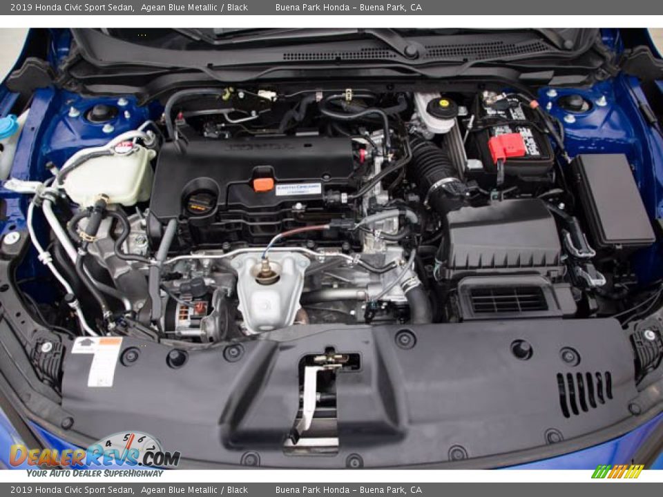 2019 Honda Civic Sport Sedan Agean Blue Metallic / Black Photo #33