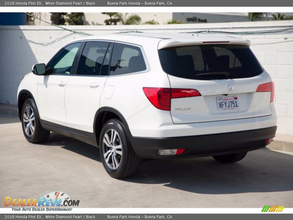 2018 Honda Pilot EX White Diamond Pearl / Black Photo #2