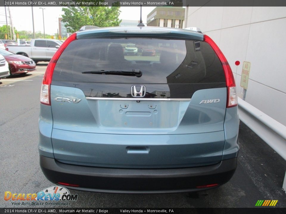2014 Honda CR-V EX-L AWD Mountain Air Metallic / Beige Photo #4