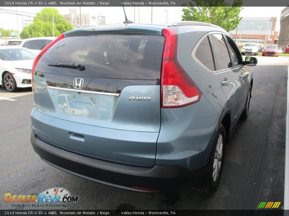 2014 Honda CR-V EX-L AWD Mountain Air Metallic / Beige Photo #5