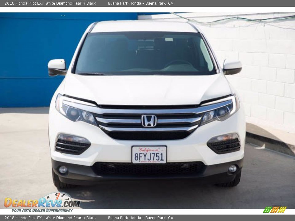 2018 Honda Pilot EX White Diamond Pearl / Black Photo #7