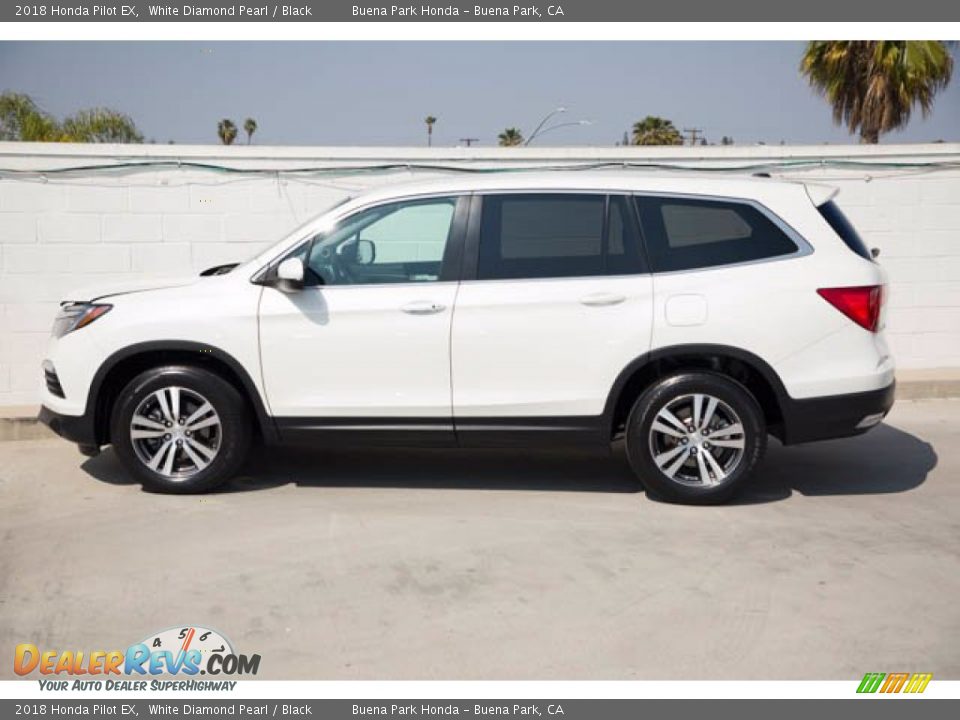 2018 Honda Pilot EX White Diamond Pearl / Black Photo #8