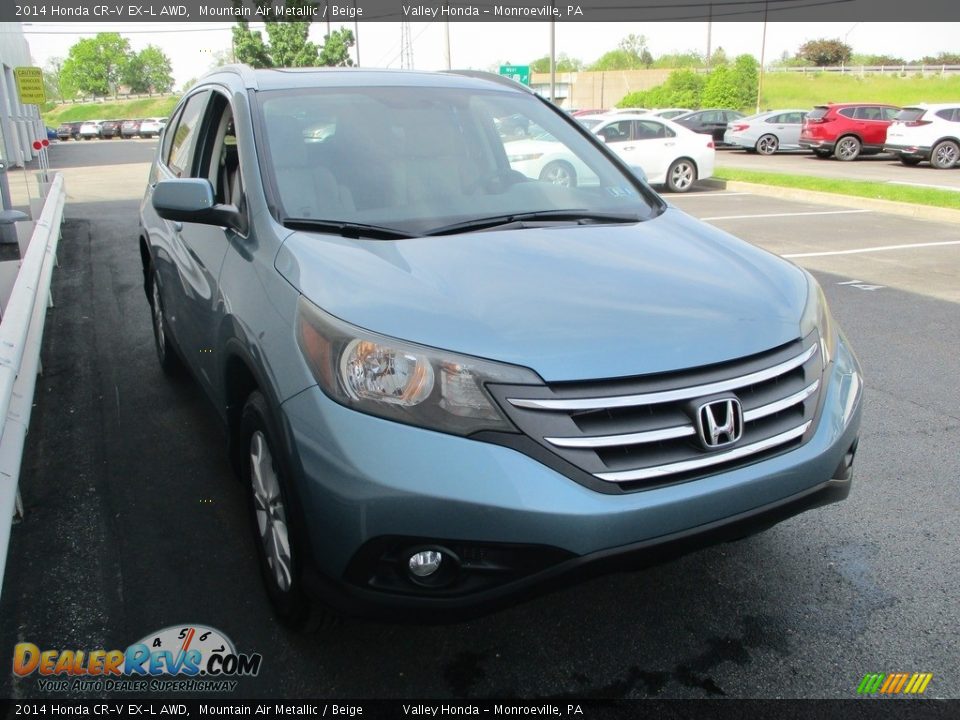 2014 Honda CR-V EX-L AWD Mountain Air Metallic / Beige Photo #7