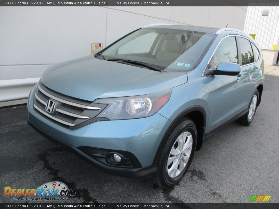 2014 Honda CR-V EX-L AWD Mountain Air Metallic / Beige Photo #9