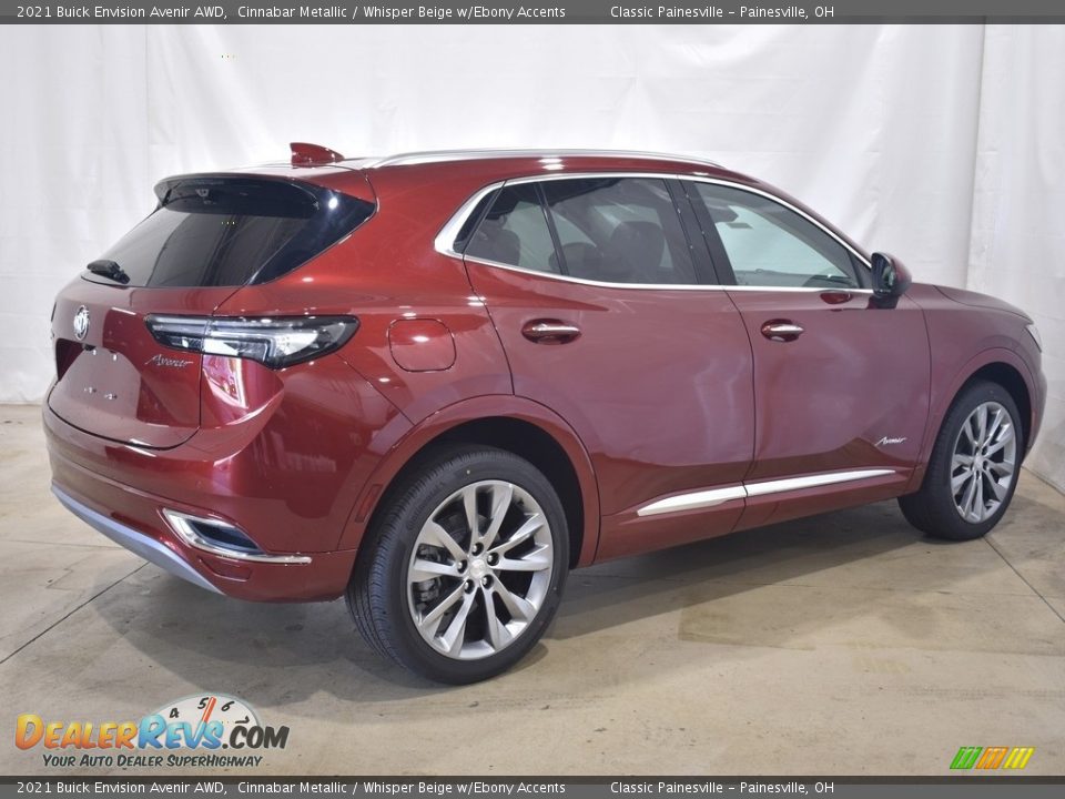 2021 Buick Envision Avenir AWD Cinnabar Metallic / Whisper Beige w/Ebony Accents Photo #2