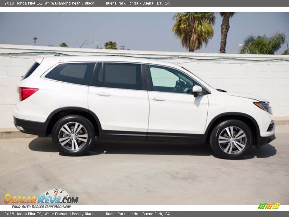 2018 Honda Pilot EX White Diamond Pearl / Black Photo #12