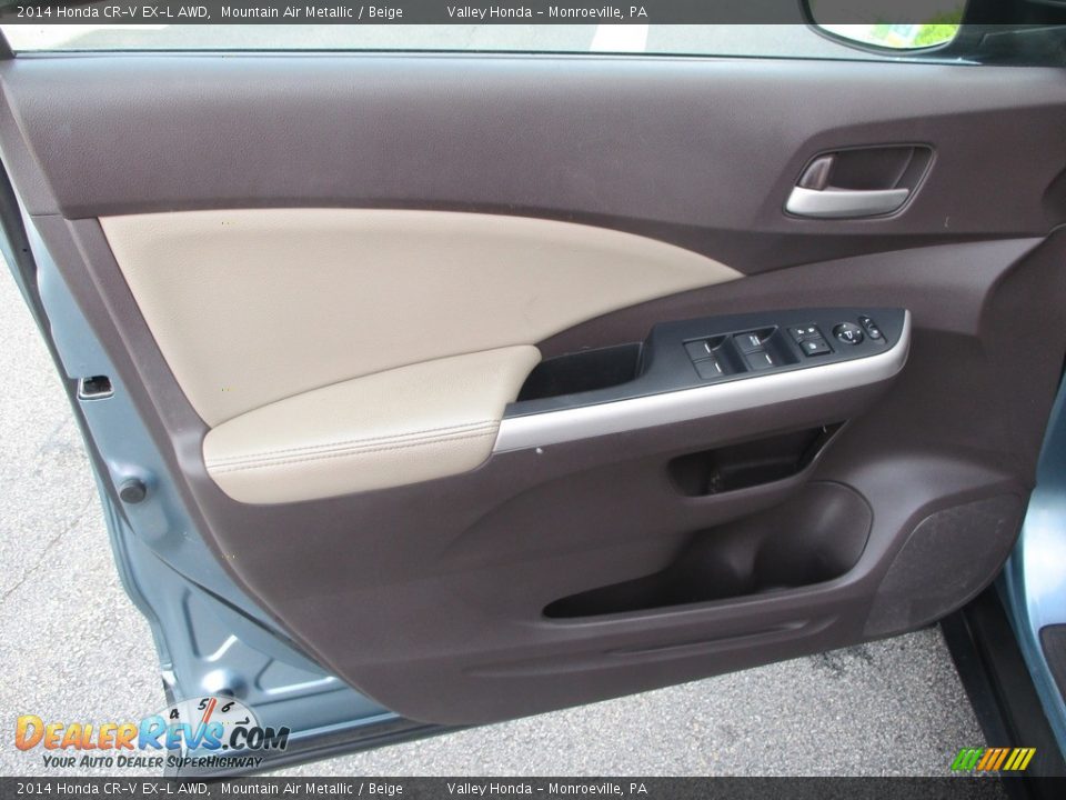 2014 Honda CR-V EX-L AWD Mountain Air Metallic / Beige Photo #10