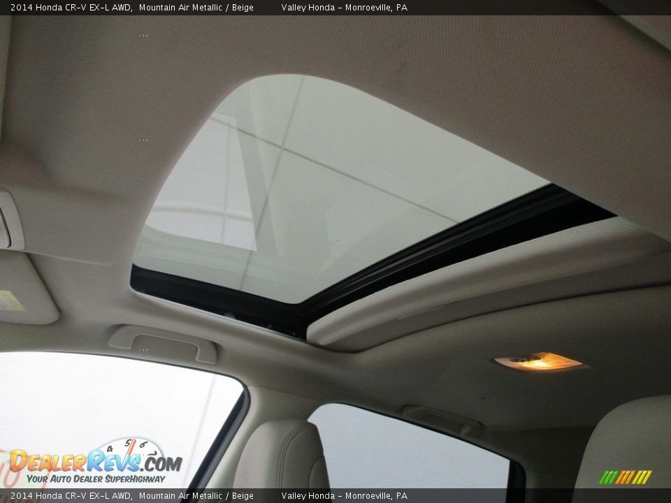 2014 Honda CR-V EX-L AWD Mountain Air Metallic / Beige Photo #11