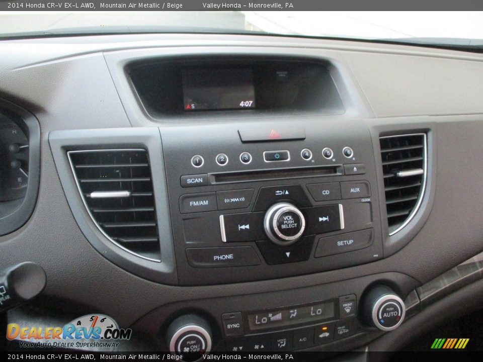 2014 Honda CR-V EX-L AWD Mountain Air Metallic / Beige Photo #15