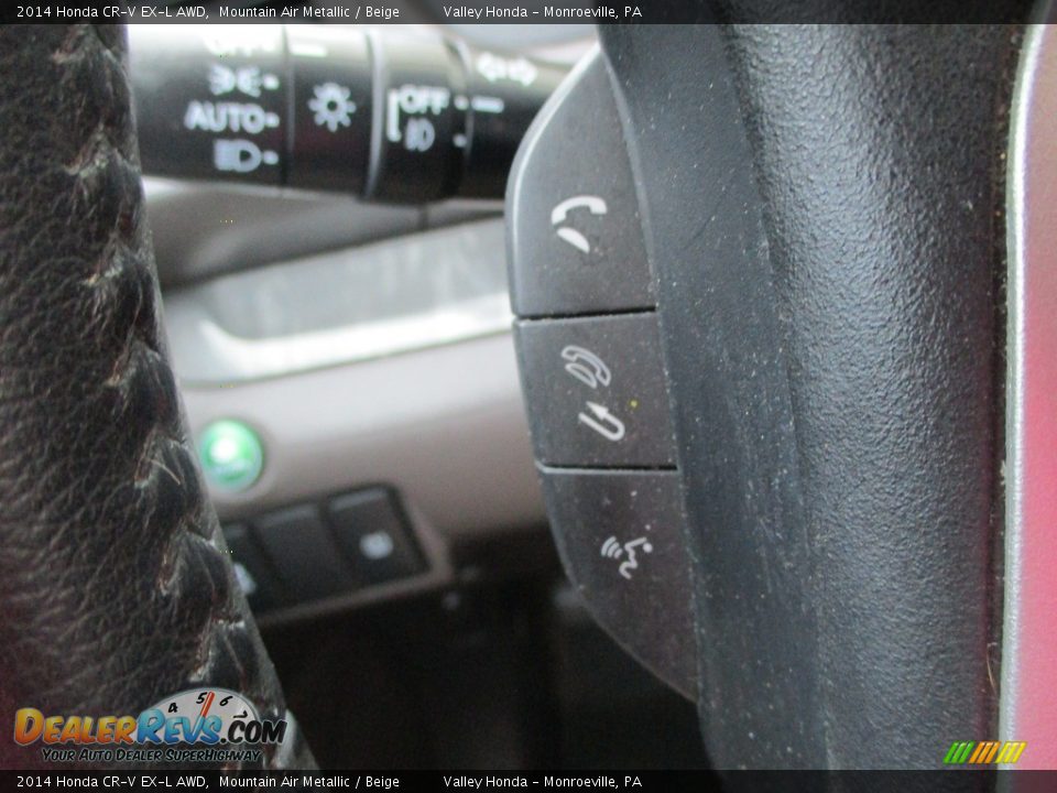 2014 Honda CR-V EX-L AWD Mountain Air Metallic / Beige Photo #17