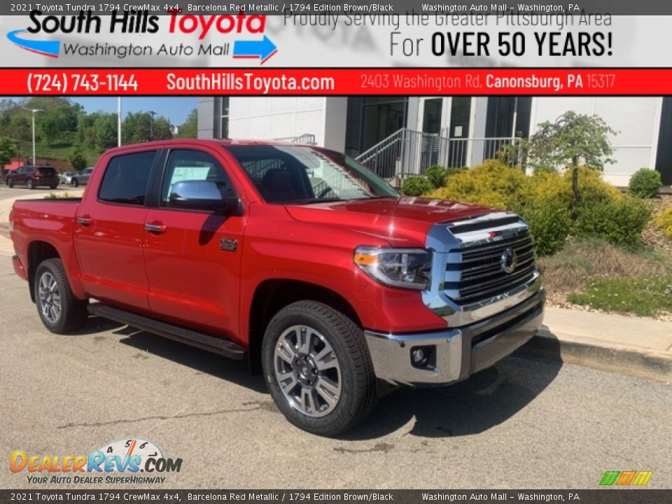 2021 Toyota Tundra 1794 CrewMax 4x4 Barcelona Red Metallic / 1794 Edition Brown/Black Photo #1