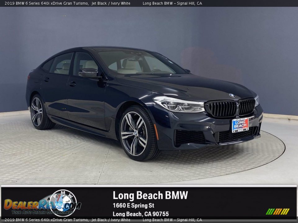 2019 BMW 6 Series 640i xDrive Gran Turismo Jet Black / Ivory White Photo #1