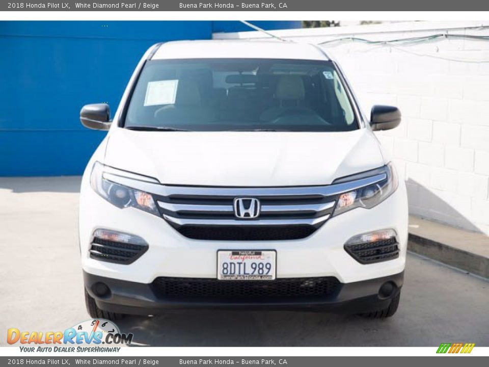 2018 Honda Pilot LX White Diamond Pearl / Beige Photo #7