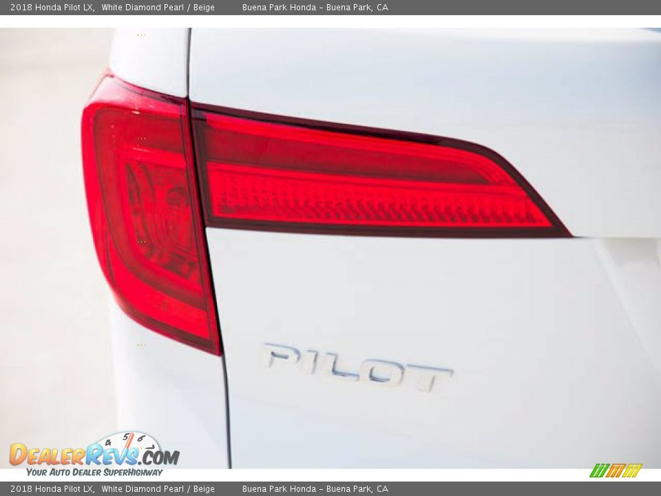 2018 Honda Pilot LX White Diamond Pearl / Beige Photo #10