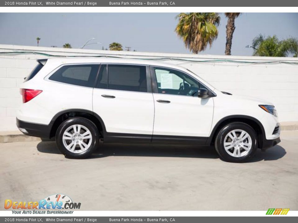 2018 Honda Pilot LX White Diamond Pearl / Beige Photo #12