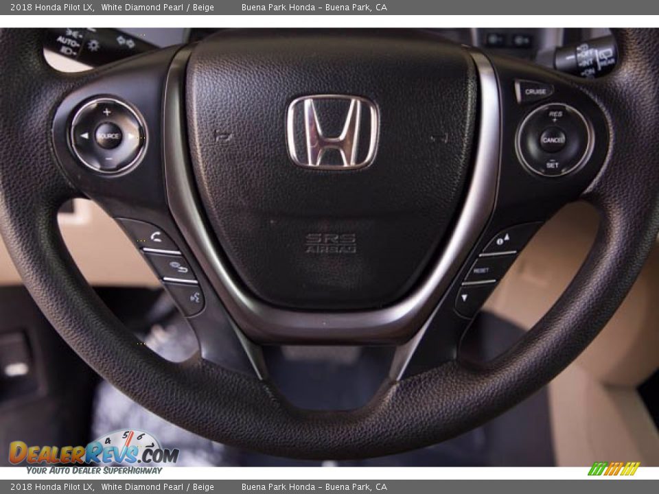 2018 Honda Pilot LX White Diamond Pearl / Beige Photo #13