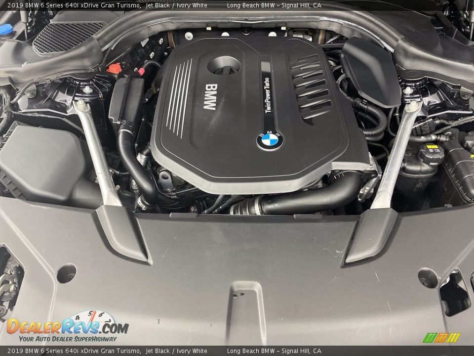 2019 BMW 6 Series 640i xDrive Gran Turismo Jet Black / Ivory White Photo #12