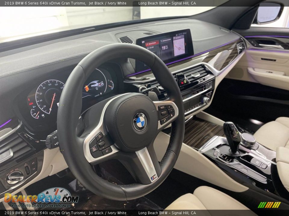 2019 BMW 6 Series 640i xDrive Gran Turismo Jet Black / Ivory White Photo #16