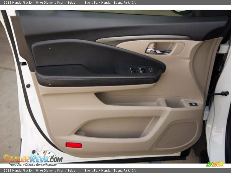 2018 Honda Pilot LX White Diamond Pearl / Beige Photo #28