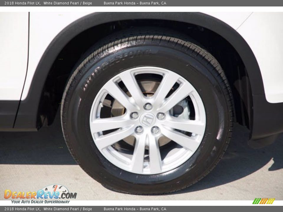 2018 Honda Pilot LX White Diamond Pearl / Beige Photo #35