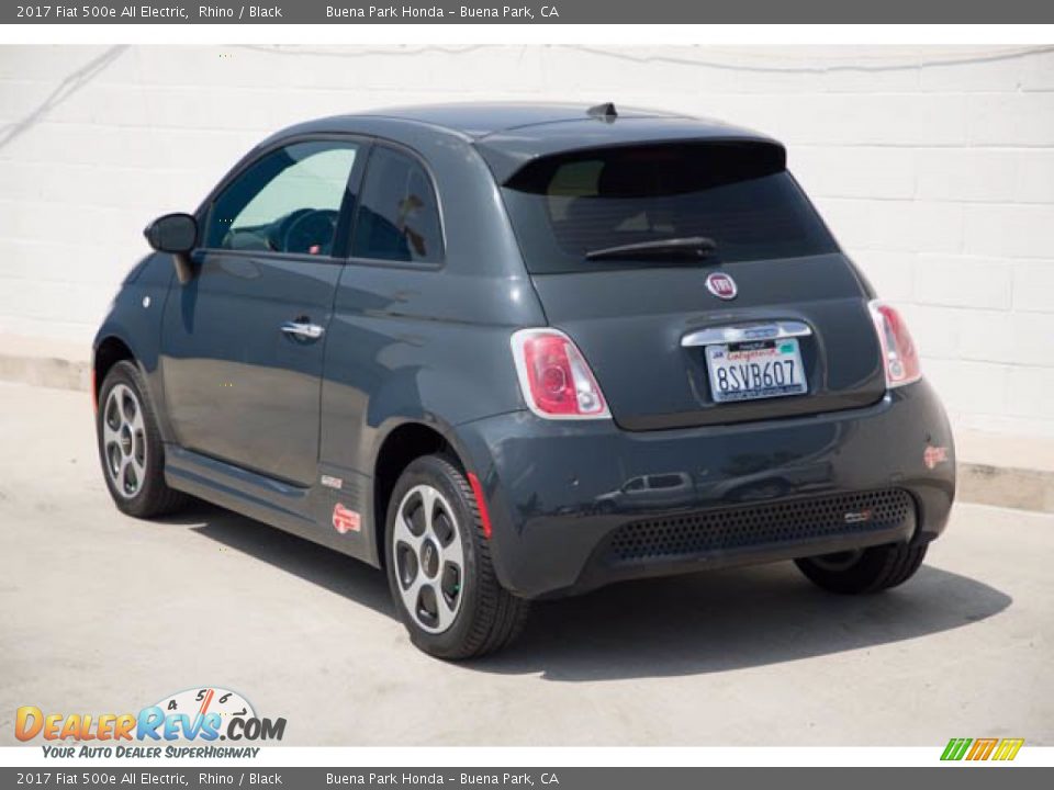 2017 Fiat 500e All Electric Rhino / Black Photo #2