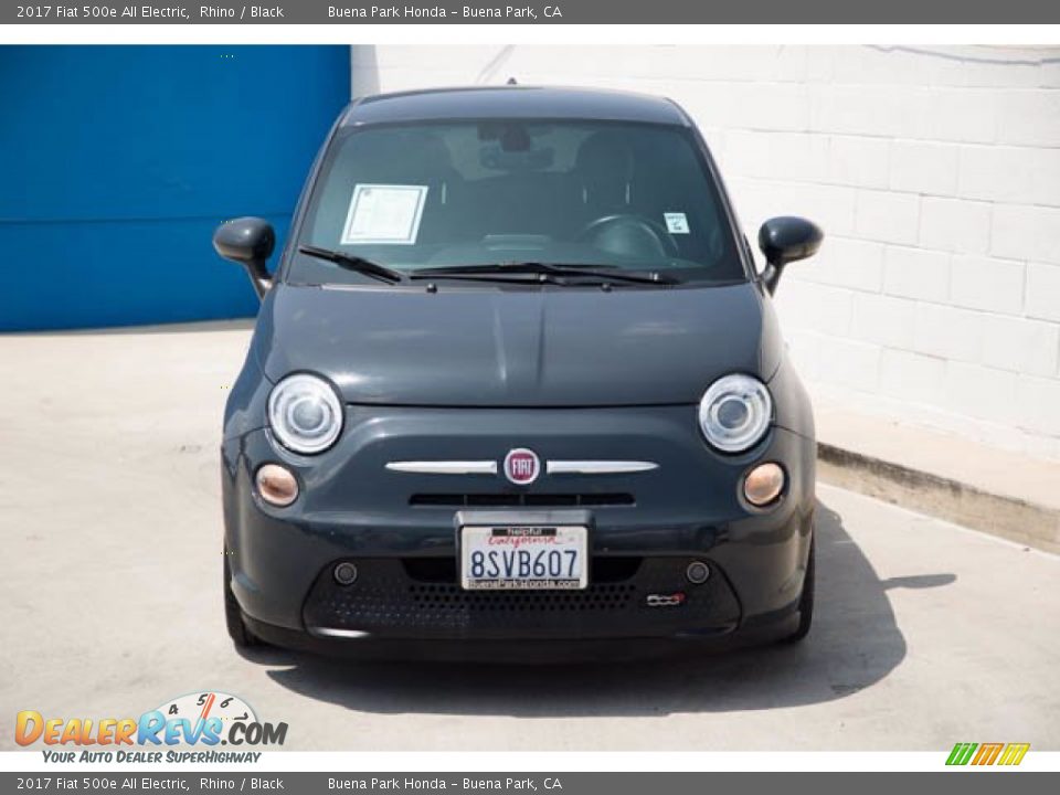 2017 Fiat 500e All Electric Rhino / Black Photo #7