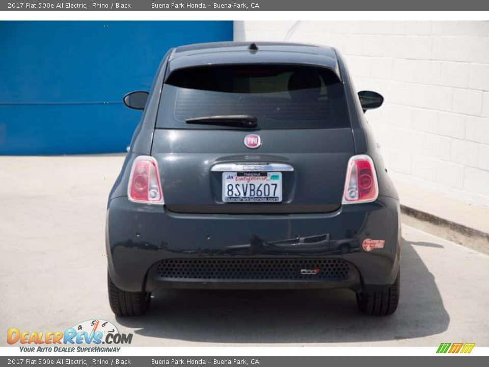 2017 Fiat 500e All Electric Rhino / Black Photo #9