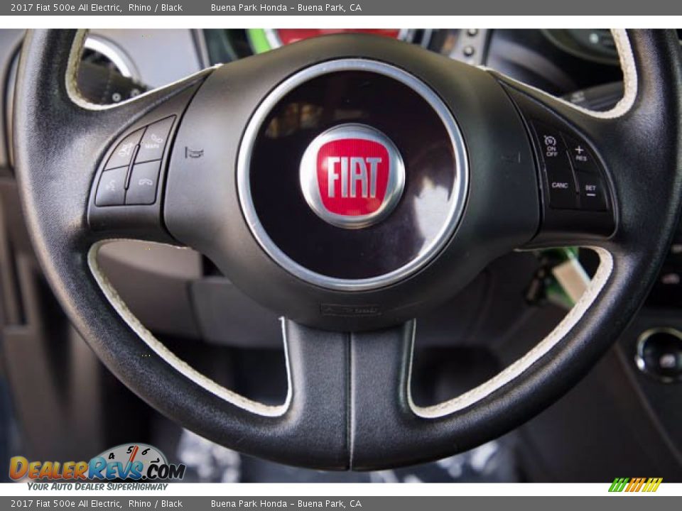 2017 Fiat 500e All Electric Steering Wheel Photo #13