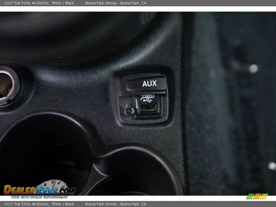 2017 Fiat 500e All Electric Rhino / Black Photo #16