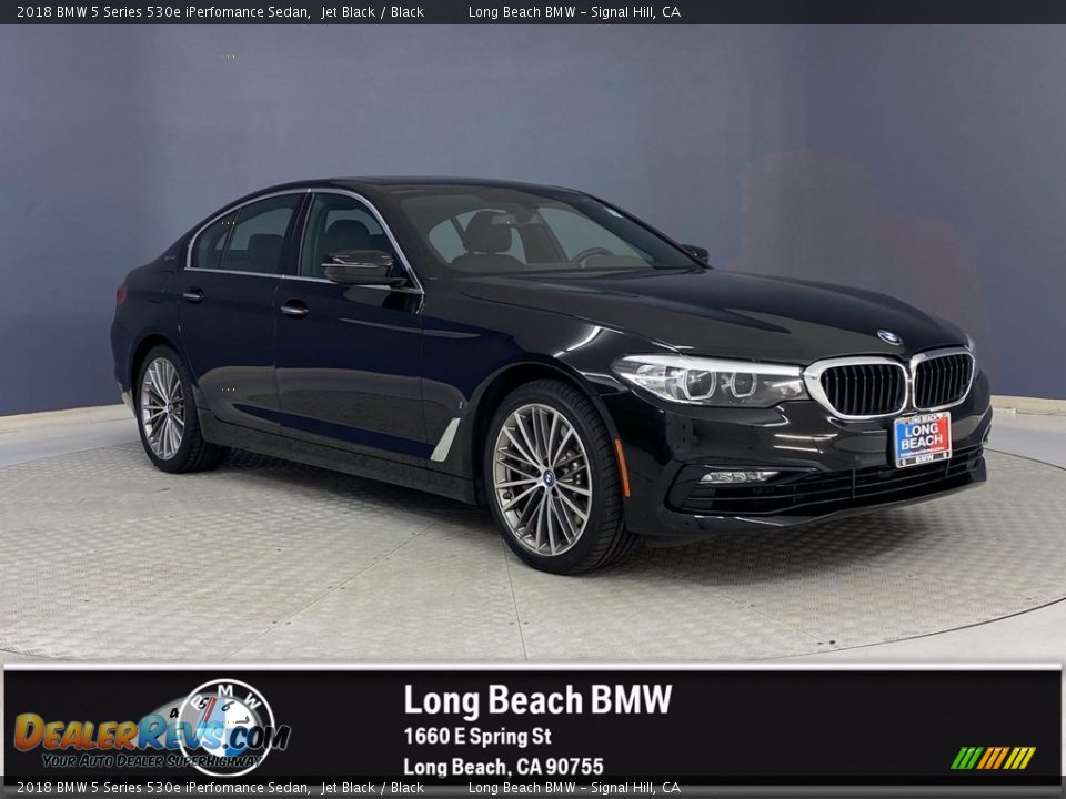 2018 BMW 5 Series 530e iPerfomance Sedan Jet Black / Black Photo #1