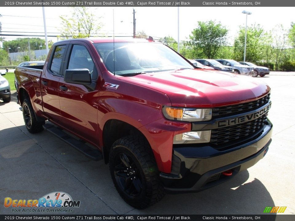 2019 Chevrolet Silverado 1500 Custom Z71 Trail Boss Double Cab 4WD Cajun Red Tintcoat / Jet Black Photo #3
