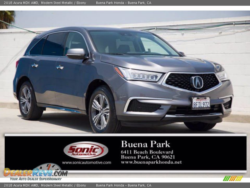 2018 Acura MDX AWD Modern Steel Metallic / Ebony Photo #1